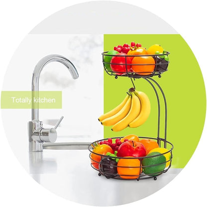 🥕 2-Tier Countertop Kitchen Organizer – Stylish Fruit & Vegetable Storage Rack 🍅🧺
