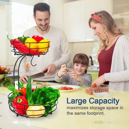 🥕 2-Tier Countertop Kitchen Organizer – Stylish Fruit & Vegetable Storage Rack 🍅🧺