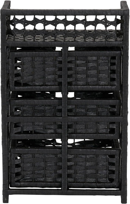 🌿 Handwoven 3-Drawer Storage Organizer – Tidy & Stylish Home Solution 🏡✨