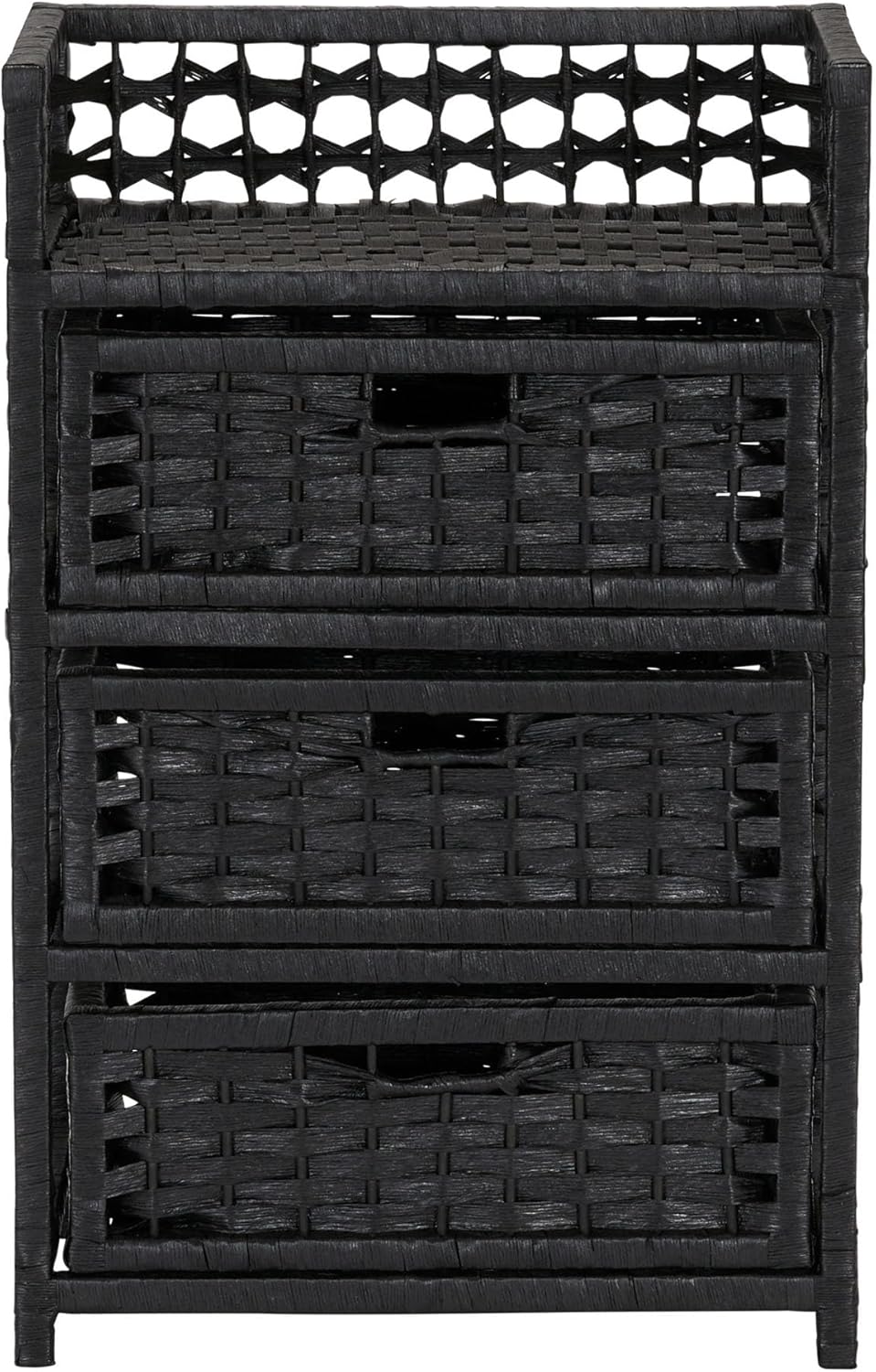🌿 Handwoven 3-Drawer Storage Organizer – Tidy & Stylish Home Solution 🏡✨