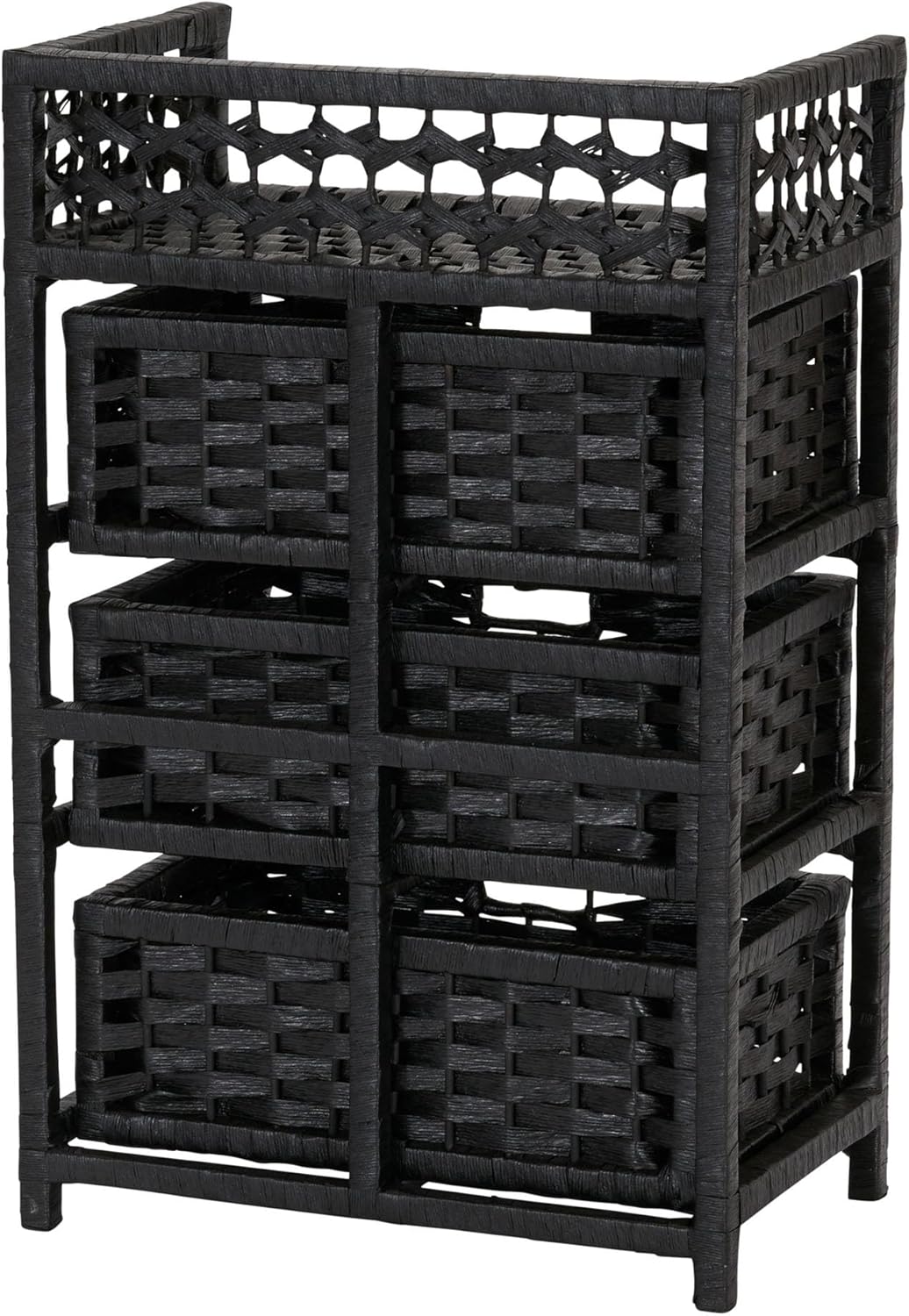 🌿 Handwoven 3-Drawer Storage Organizer – Tidy & Stylish Home Solution 🏡✨