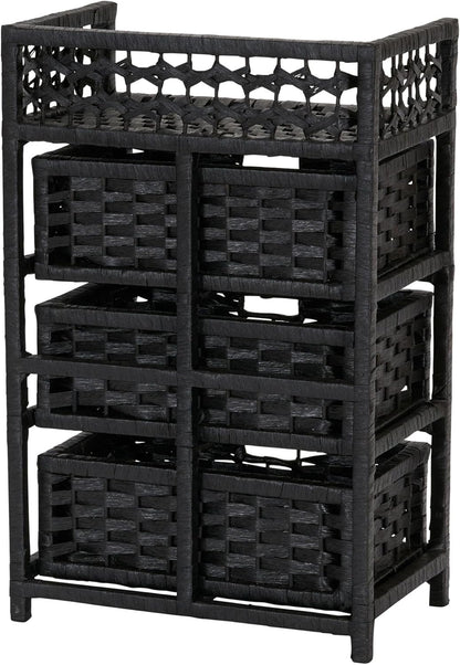 🌿 Handwoven 3-Drawer Storage Organizer – Tidy & Stylish Home Solution 🏡✨