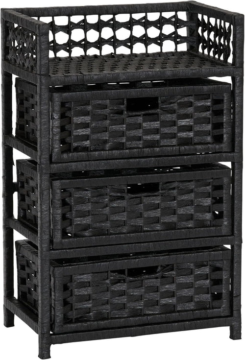 🌿 Handwoven 3-Drawer Storage Organizer – Tidy & Stylish Home Solution 🏡✨